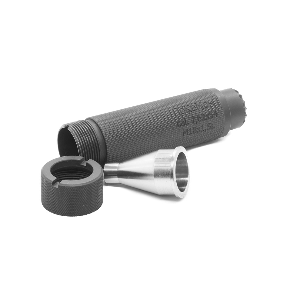 Стальной пламегаситель для ПКМ 7.62x54R M18x1.5L