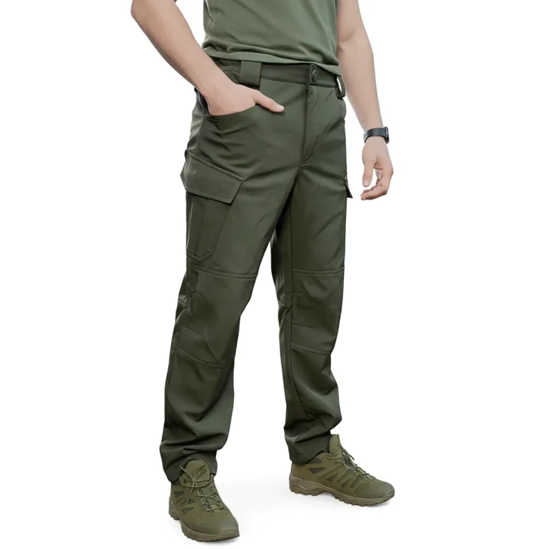 Штани з тканини SoftShell колір олива (р.44-58) Брюки из ткани SoftShell цвет олива (р.44-58)