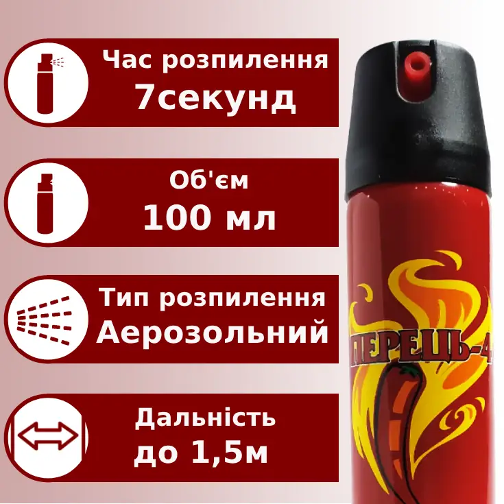 Газовий балончик Перець-4 (100 мл)