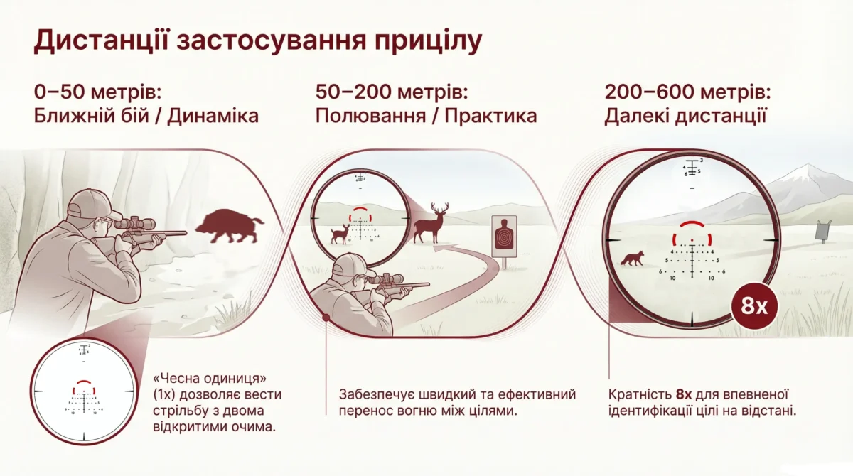 Приціл оптичний Vortex Strike Eagle 1-8x24 AR-BDC3 вид2 сітка Прицел оптический Vortex Strike Eagle 1-8x24 AR-BDC3 вид2 сетка