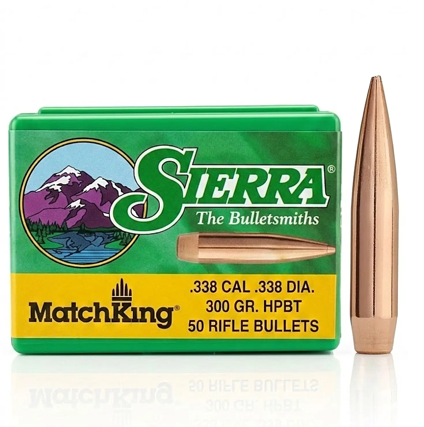 Куля Sierra .338 Cal 300 gr (19.4гр) MatchKing HPBT (50 шт.) Пуля Sierra .338 Cal 300 gr (19.4гр) MatchKing HPBT (50 шт.)
