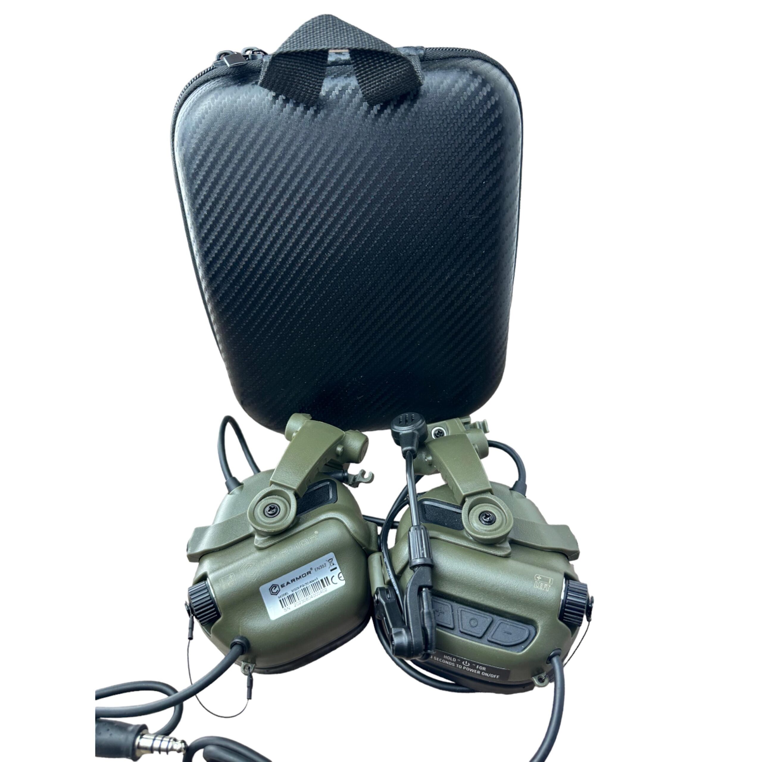 Активні захисні навушники Earmor M32X MARK3 Dual (FG) Olive Mil-Std