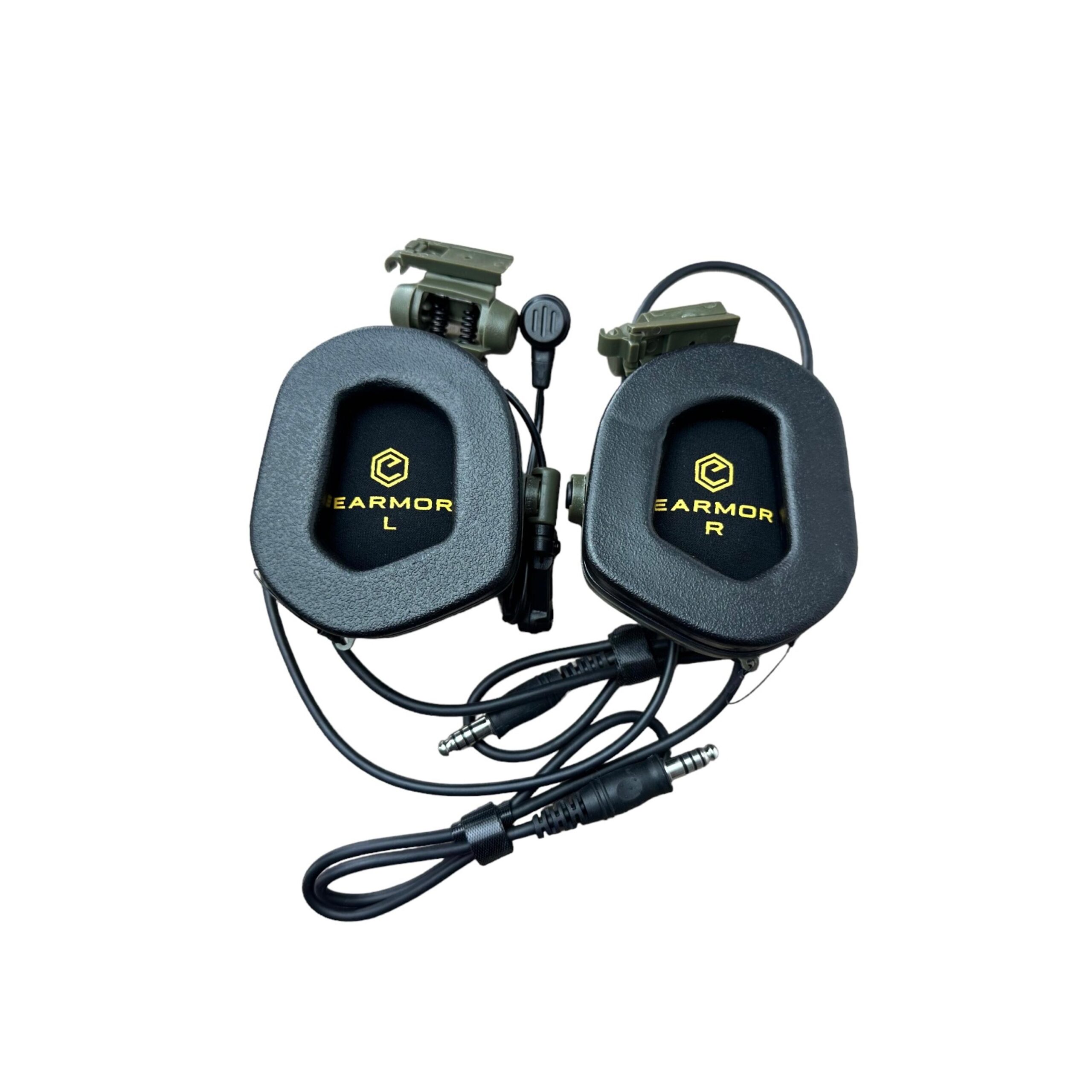 Активні захисні навушники Earmor M32X MARK3 Dual (FG) Olive Mil-Std