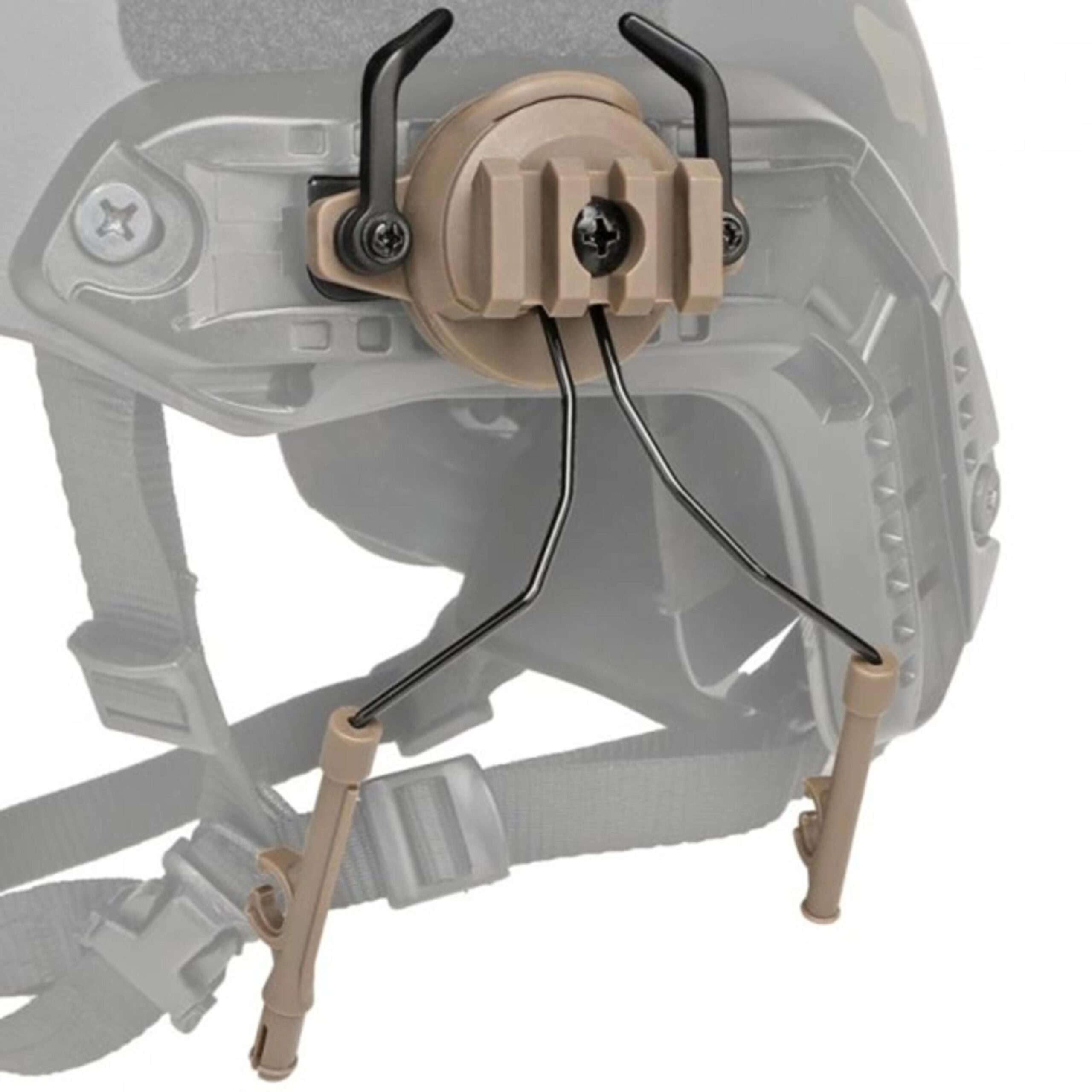 Кріплення адаптер на каску шолом HL-ACC-43-T для навушників Peltor/Earmor/Walkers (tan)