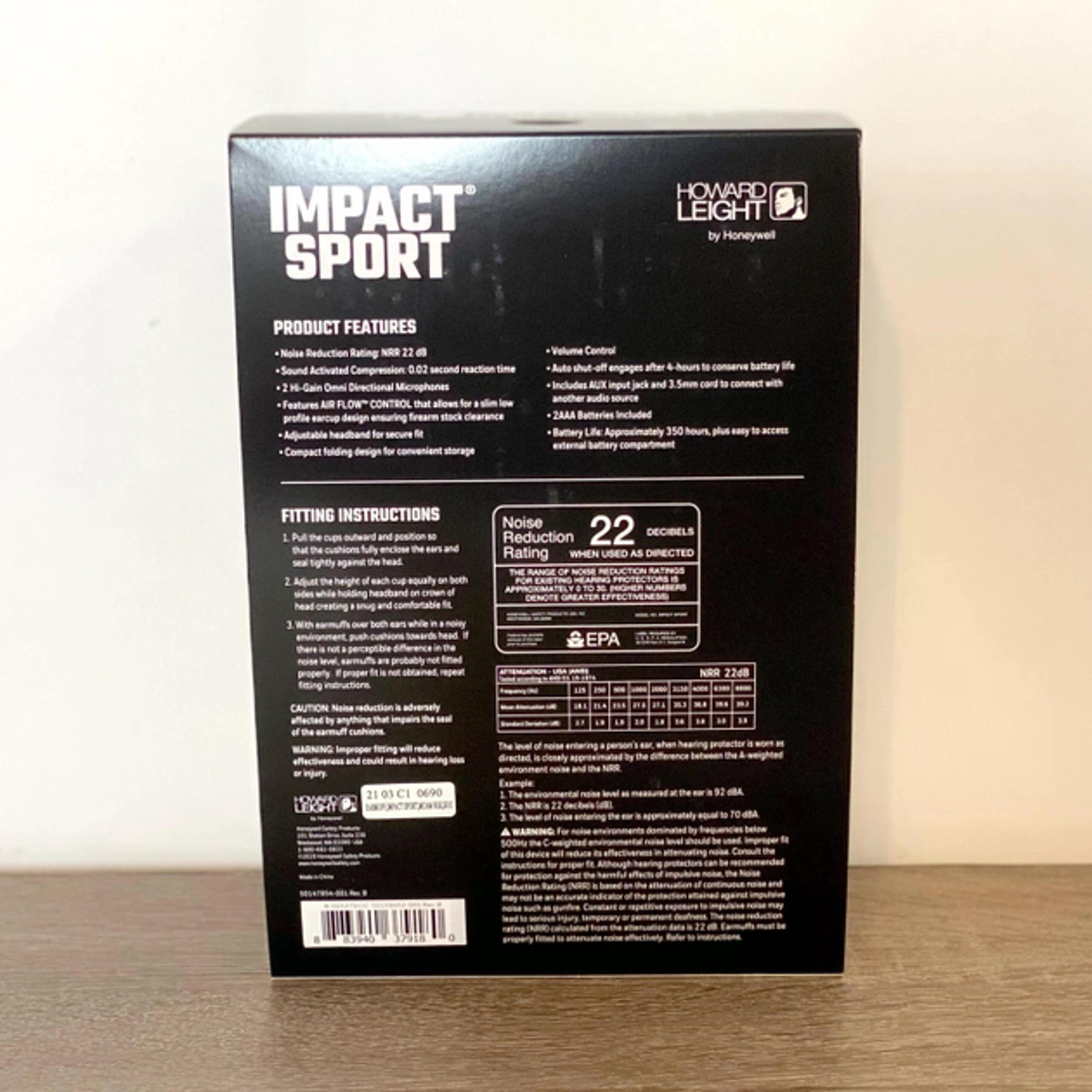 Активні захисні навушники Howard Leight Impact Sport R-02527 Black Multicam