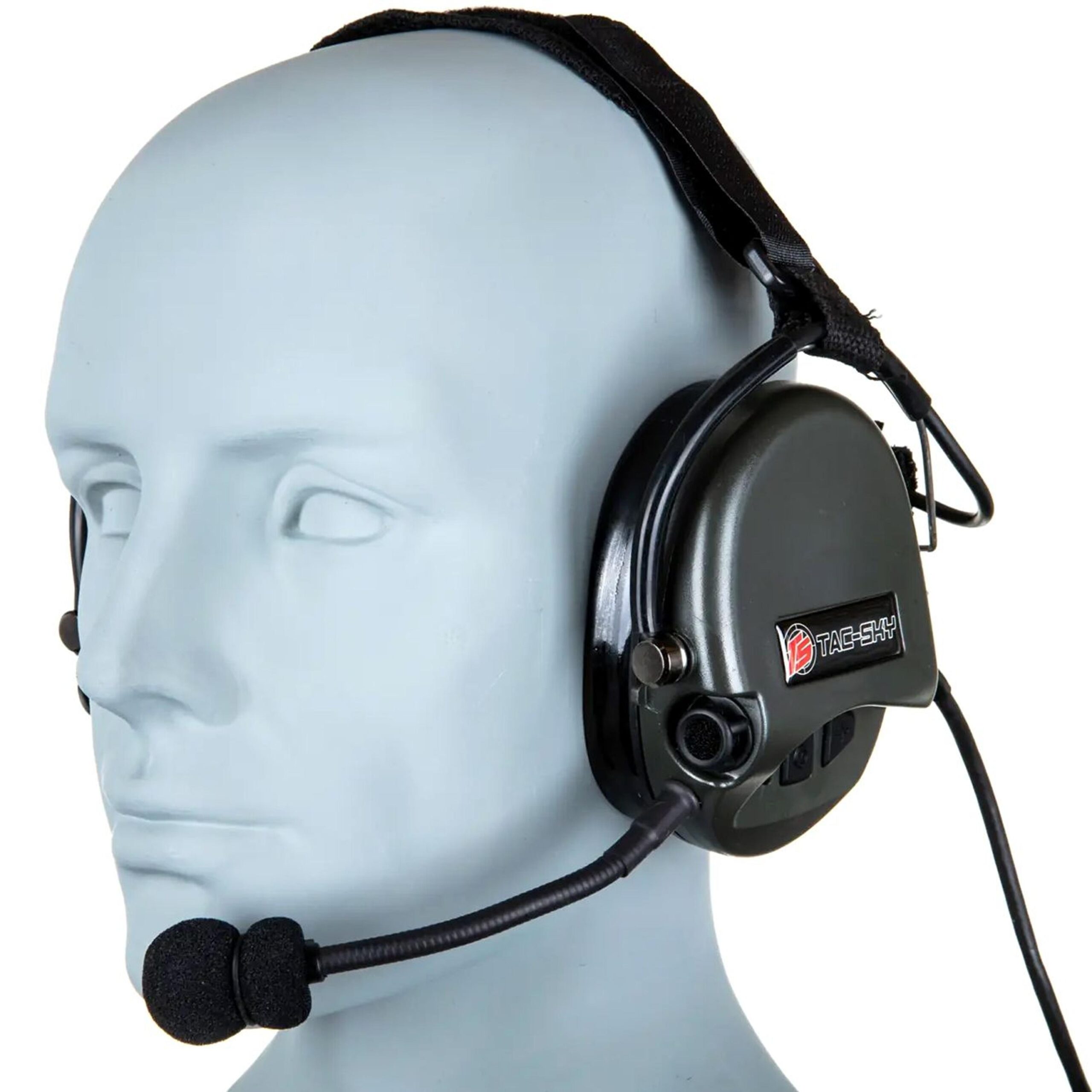 Активні захисні навушники з зовнішнім мікрофоном Tac-Sky Neckband PRO Headset - Olive