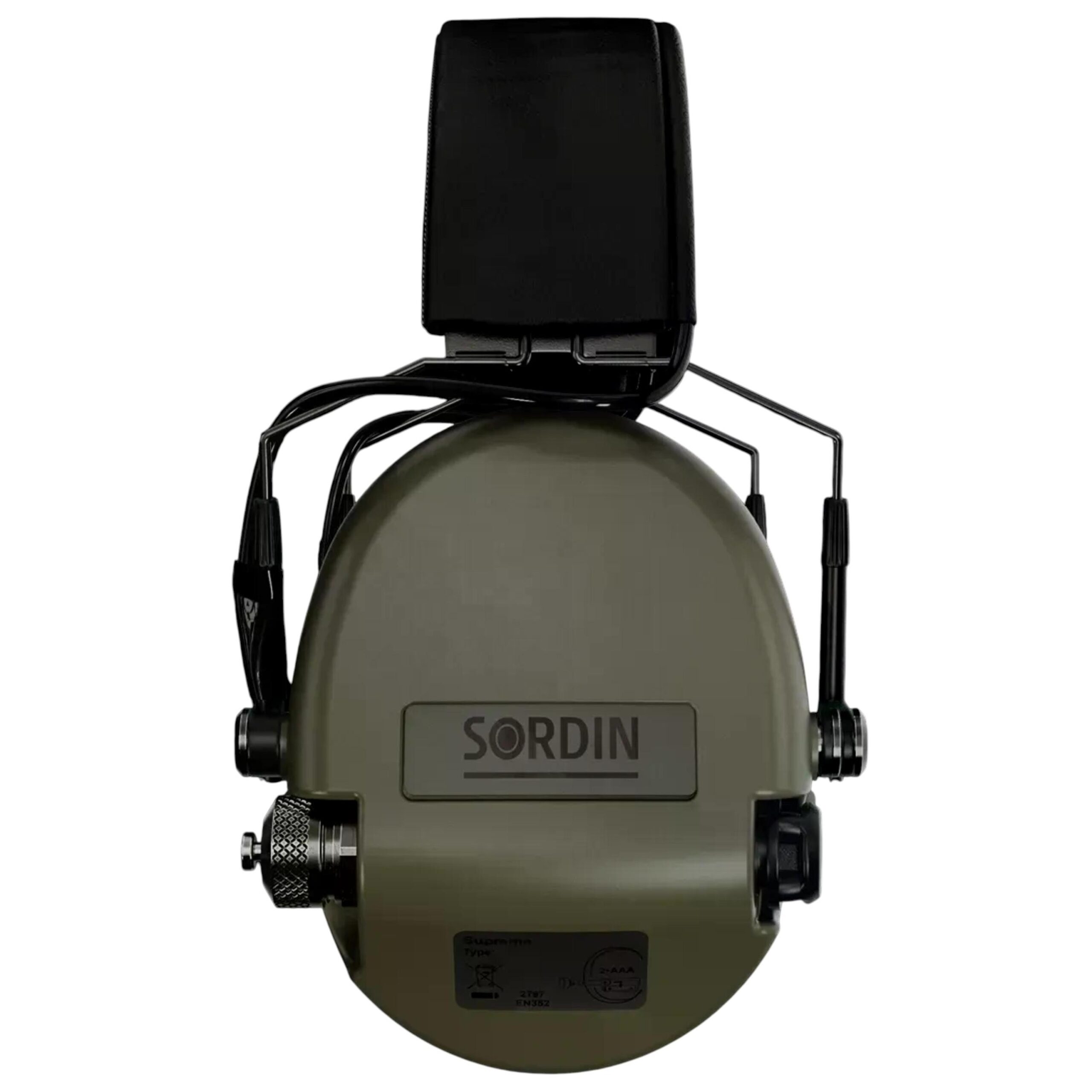 Активні навушники для стрільби Sordin Supreme Mil AUX Slim Headband Green 74308-06-S