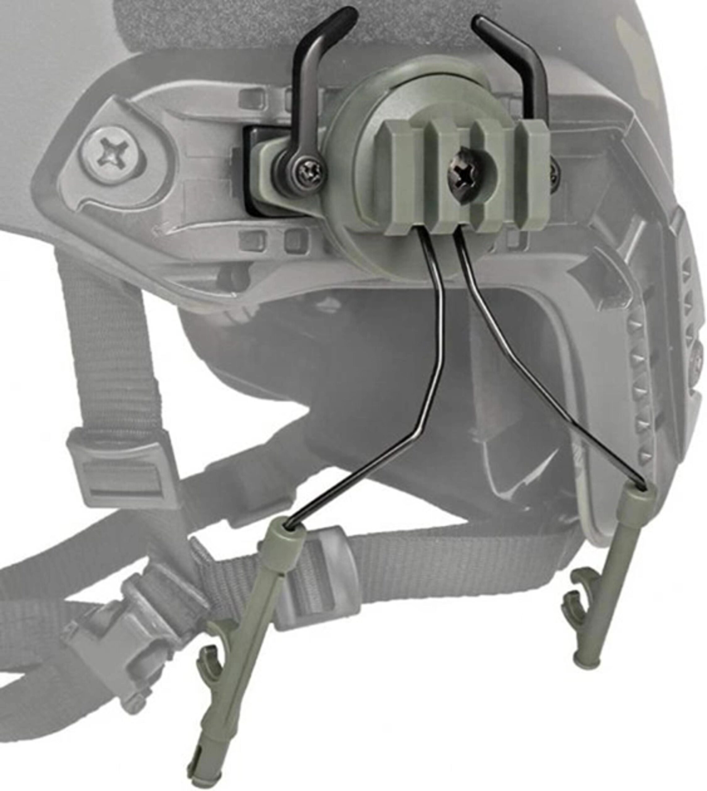 Кріплення адаптер на каску шолом HL-ACC-43-OD для навушників Peltor/Earmor/Walkers (olive)