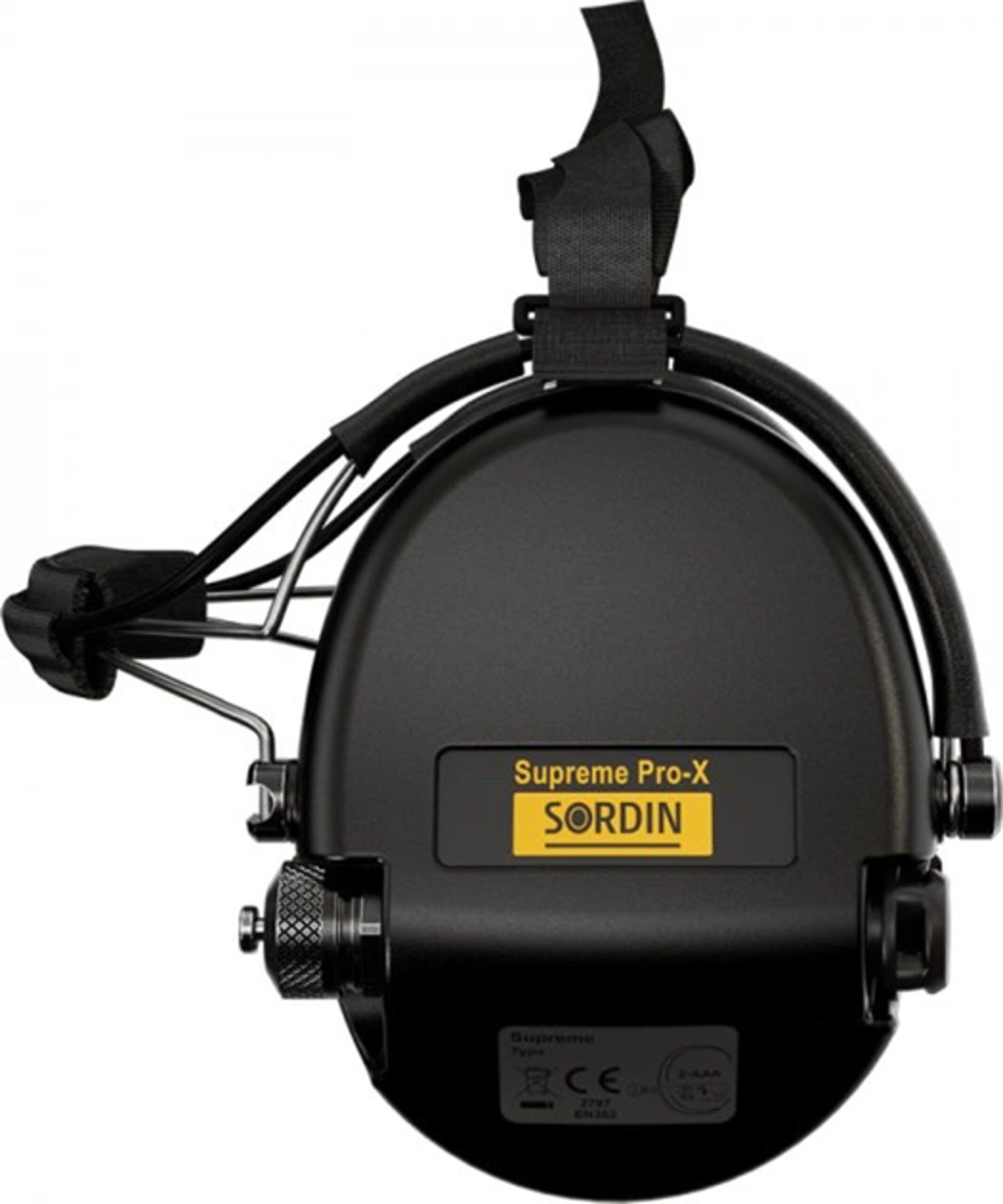 Активні навушники для стрільби Sordin Supreme Pro Neckband Black із заднім тримачем під шолом (76302-02-s)