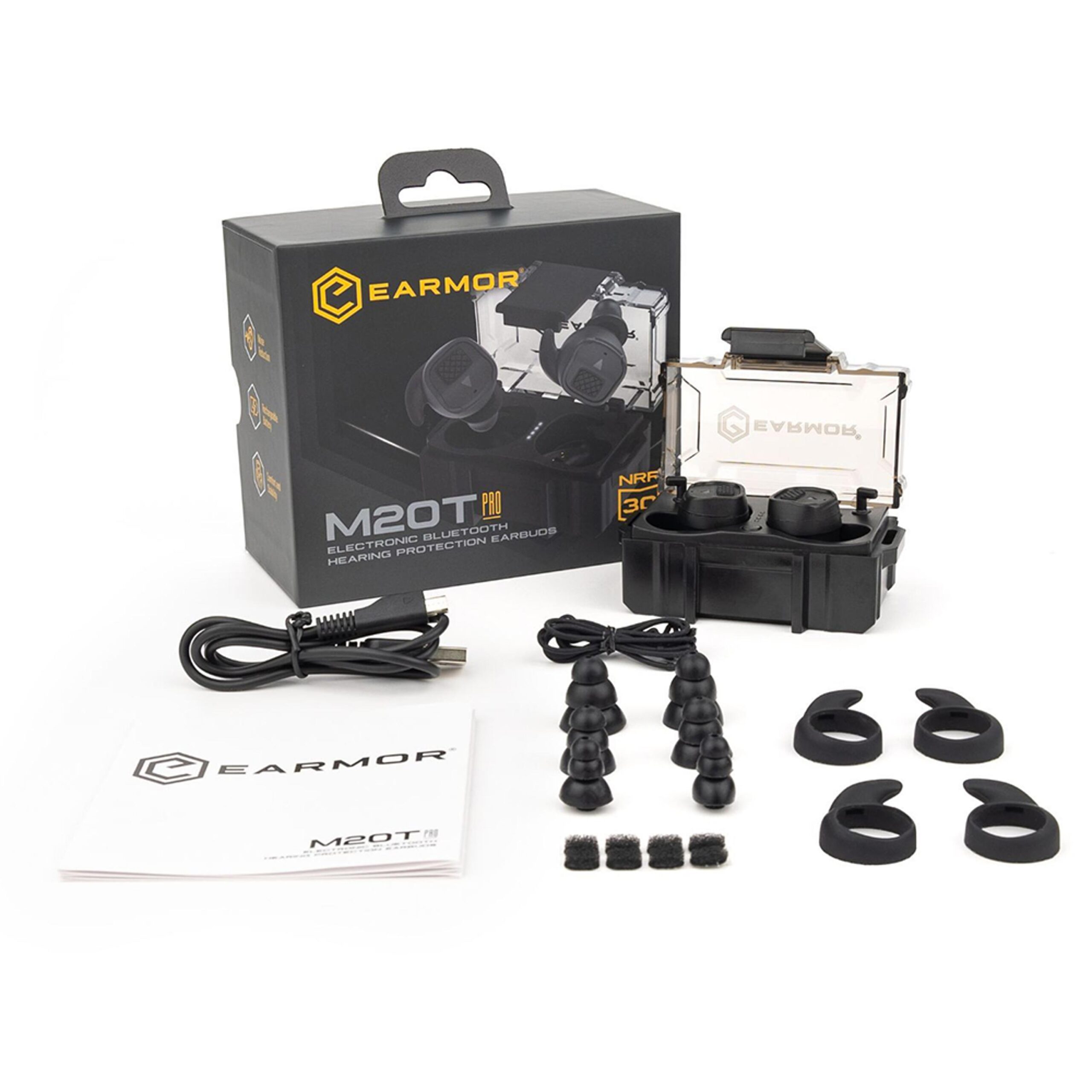 Активні захисні навушники (беруші) Earmor M20T Pro (BK) з Bluetooth - NRR30