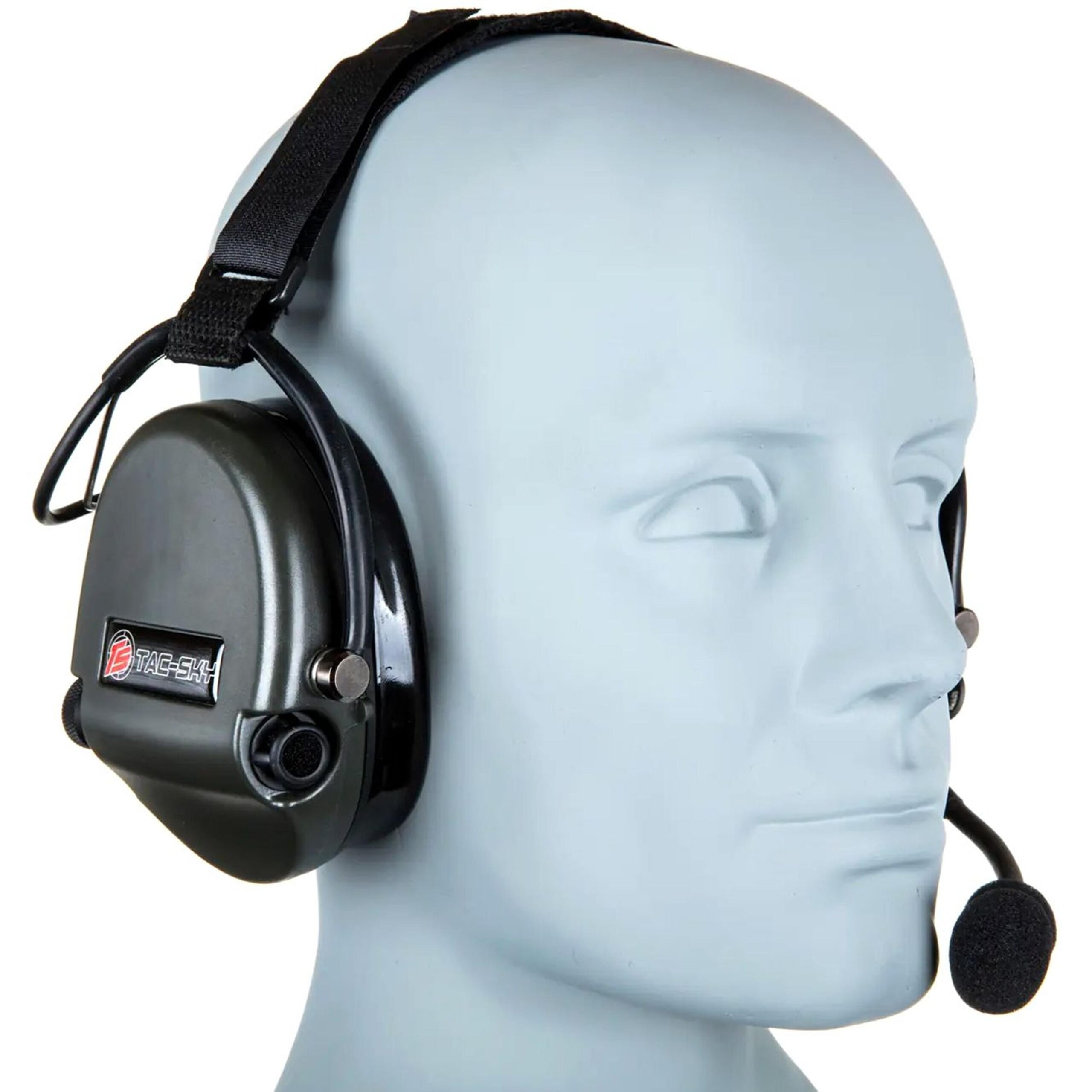 Активні захисні навушники з зовнішнім мікрофоном Tac-Sky Neckband PRO Headset - Olive