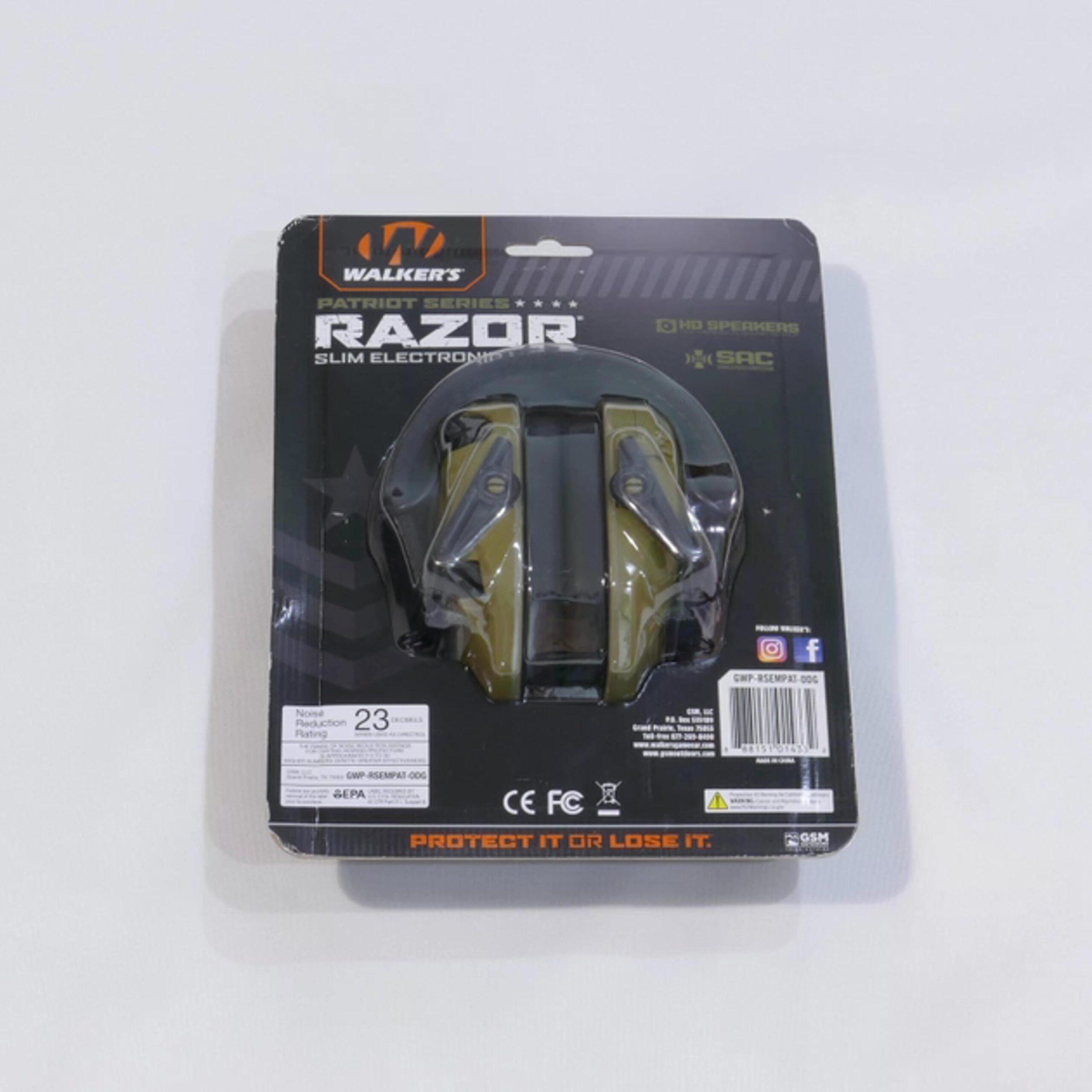 Активні захисні навушники Walker's Razor Slim Green (ODG)
