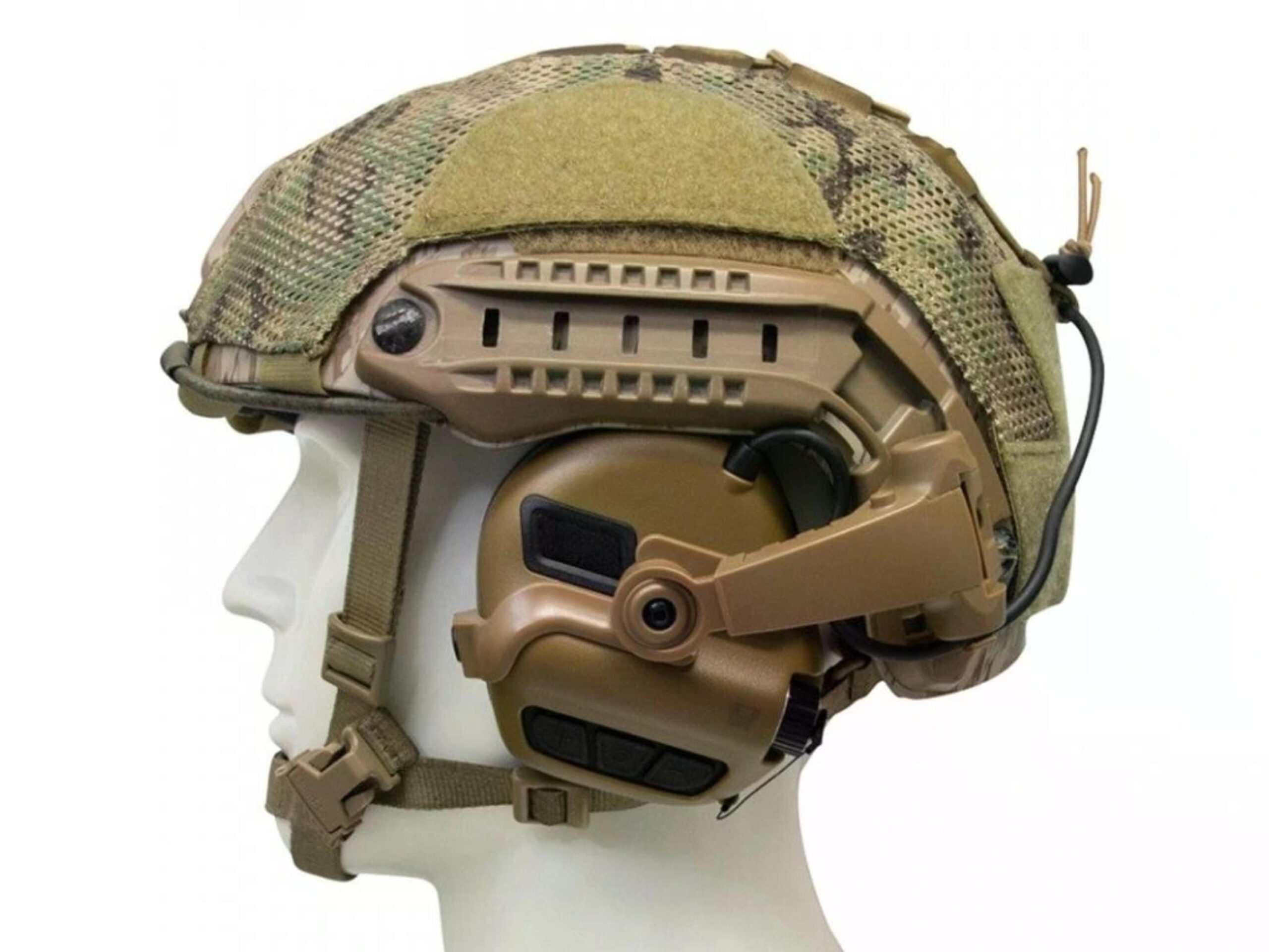 Кріплення адаптер чебурашка EARMOR M16A-CB (койот) для навушників M31Plus/M32Plus на рейки ARC