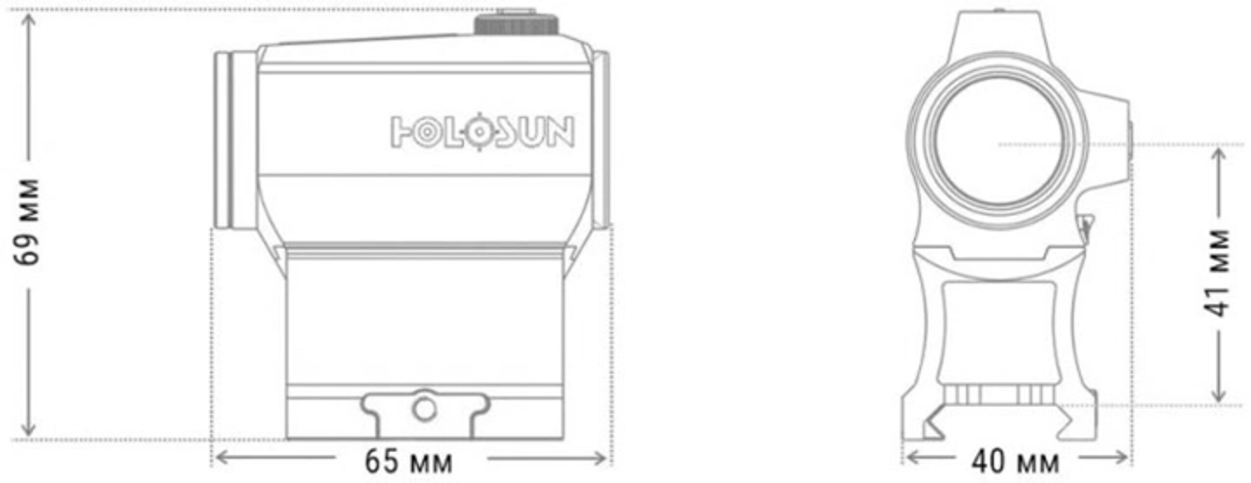 Коліматорний приціл Holosun HE403B-GR