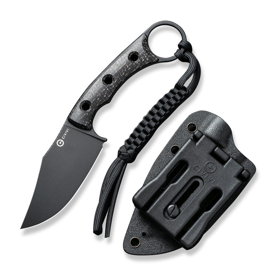 Ніж фіксований тактичний Civivi Midwatch, (8.6 см) N690 / Micarta чорний