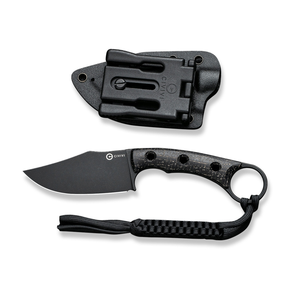 Ніж фіксований тактичний Civivi Midwatch, (8.6 см) N690 / Micarta чорний
