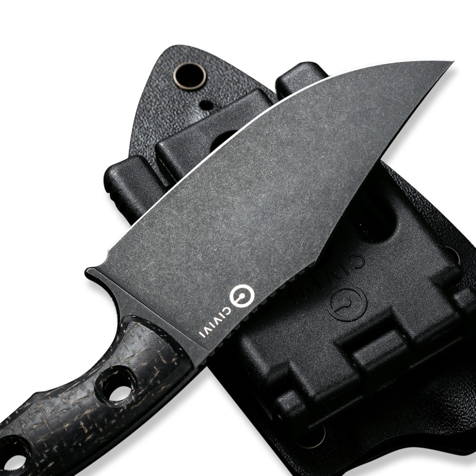 Ніж фіксований тактичний Civivi Midwatch, (8.6 см) N690 / Micarta чорний