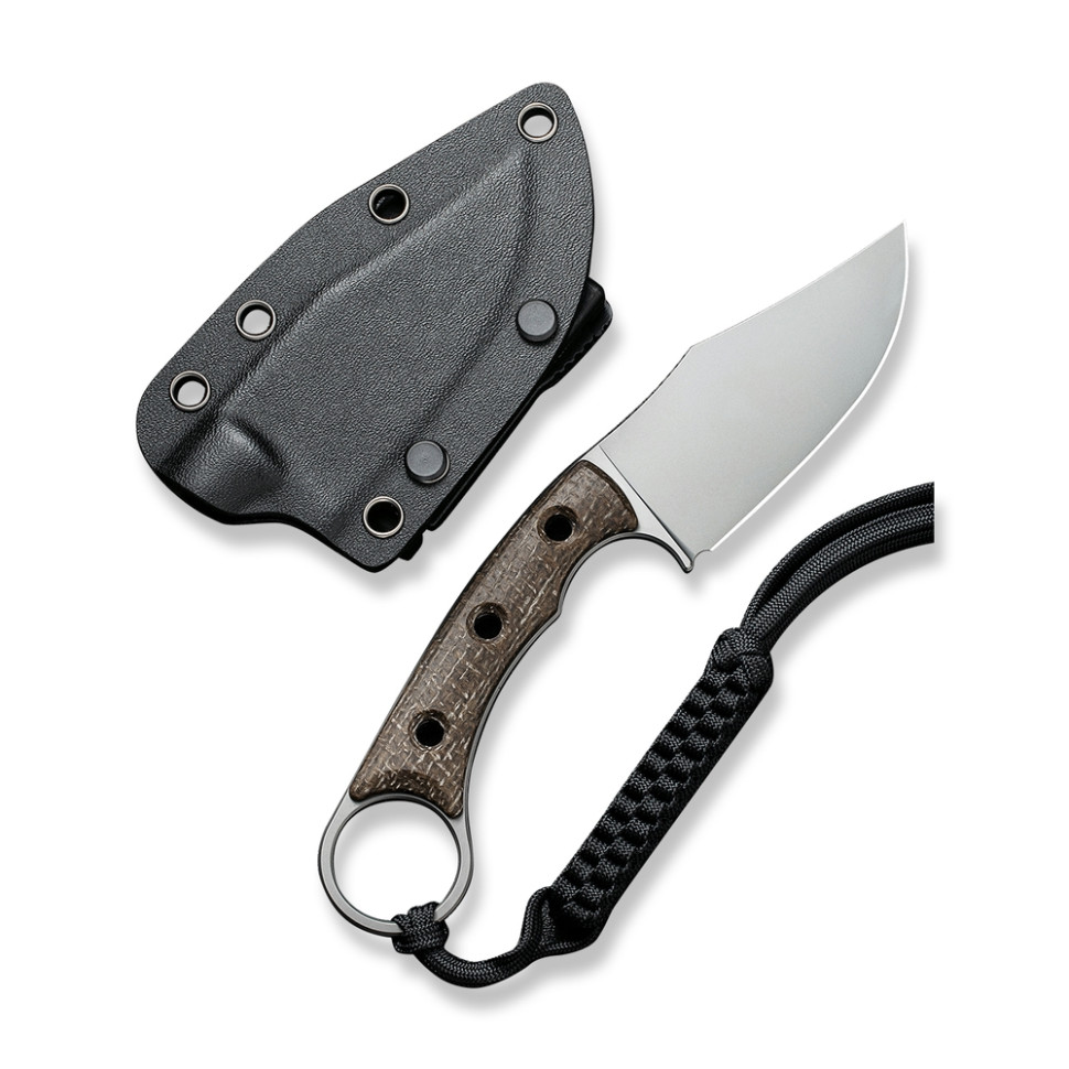 Ніж фіксований тактичний Civivi Midwatch, (8.6 см) N690 / Micarta коричневий