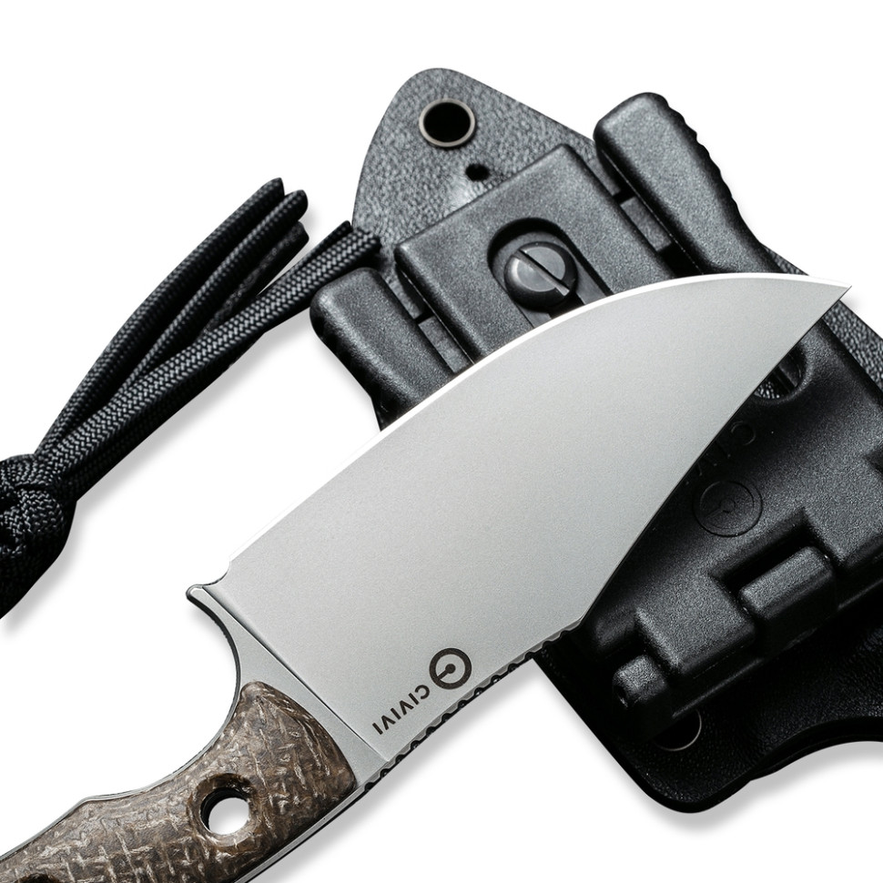 Ніж фіксований тактичний Civivi Midwatch, (8.6 см) N690 / Micarta коричневий