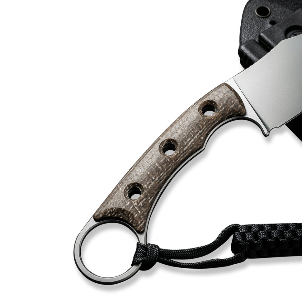 Ніж фіксований тактичний Civivi Midwatch, (8.6 см) N690 / Micarta коричневий