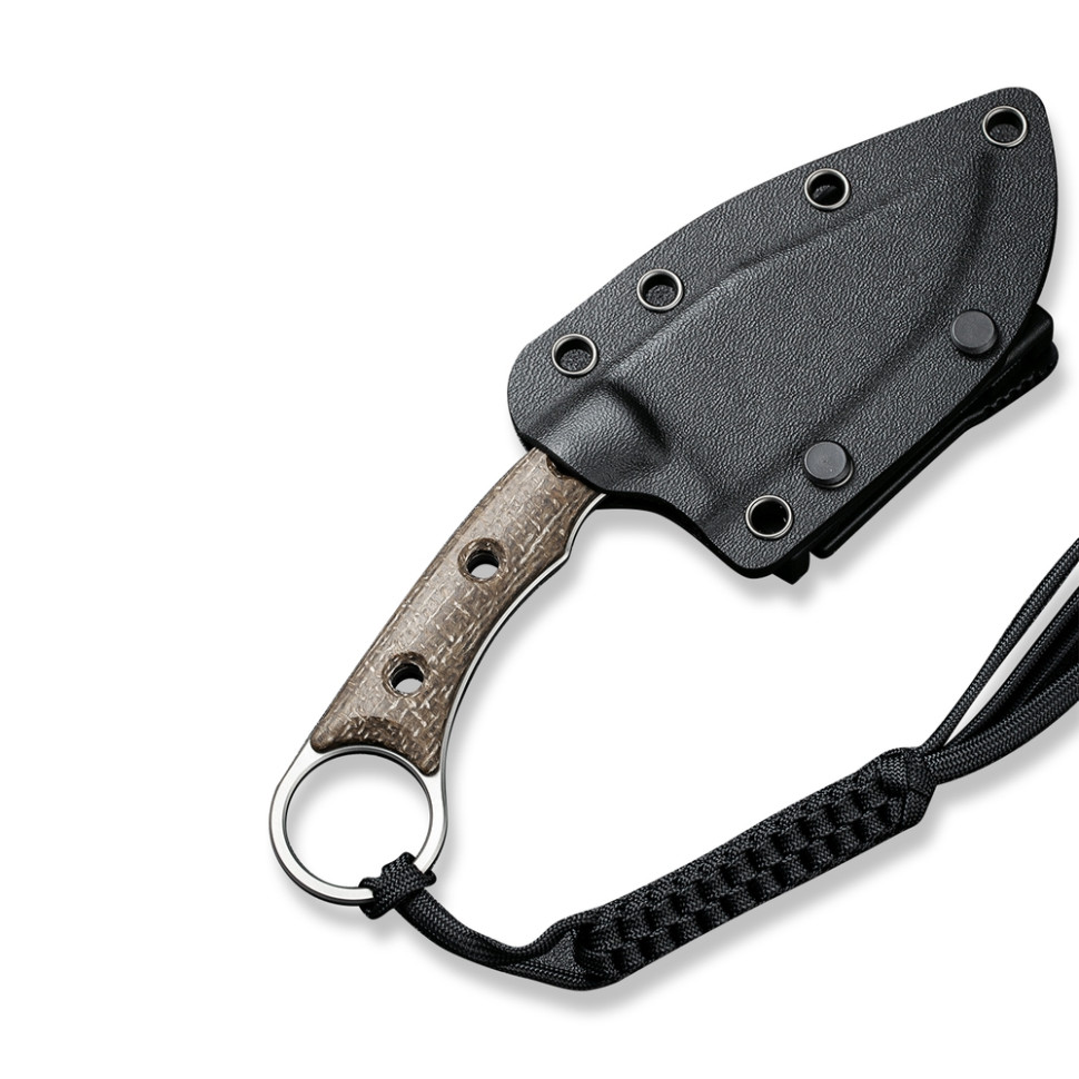 Ніж фіксований тактичний Civivi Midwatch, (8.6 см) N690 / Micarta коричневий