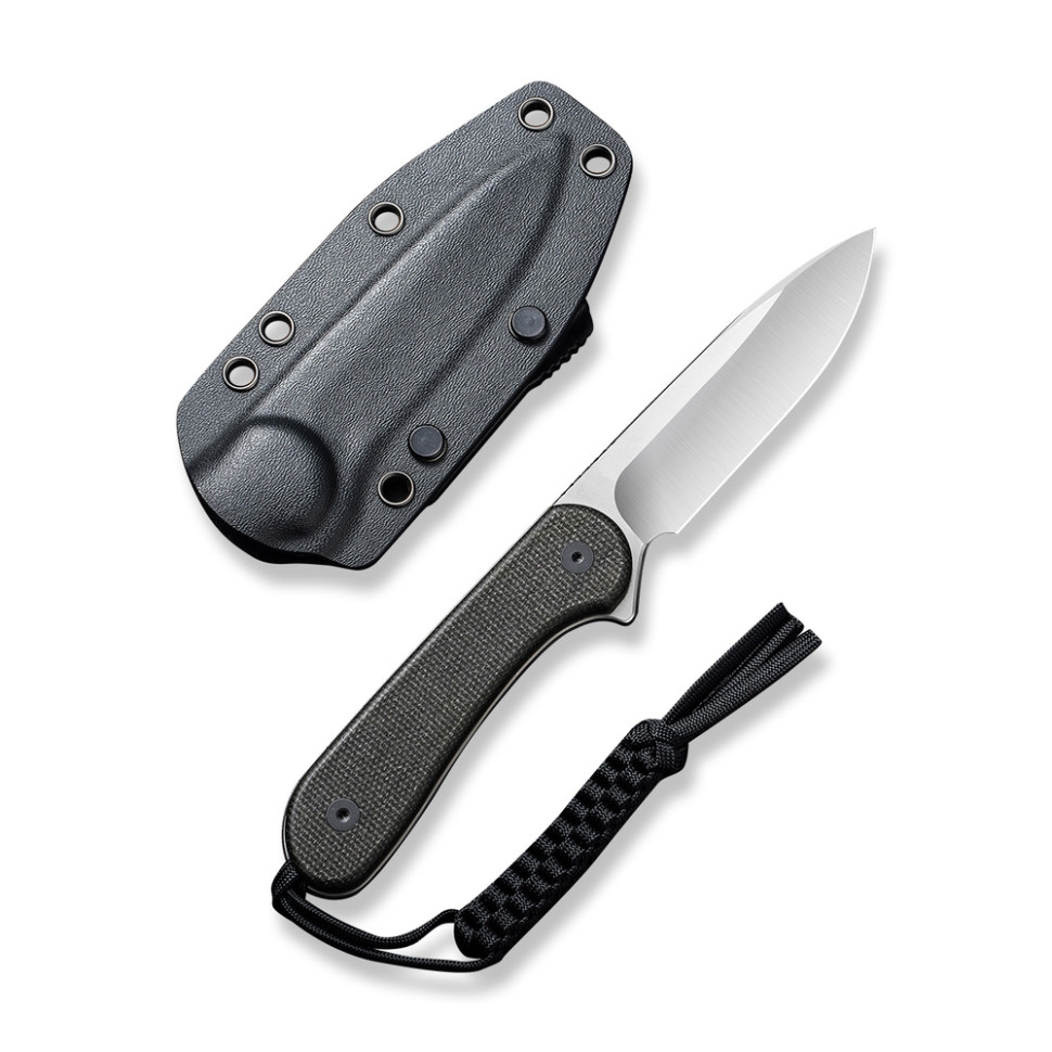 Ніж фіксований тактичний Civivi Elementum, (10.1 см) D2 / Micarta чорний