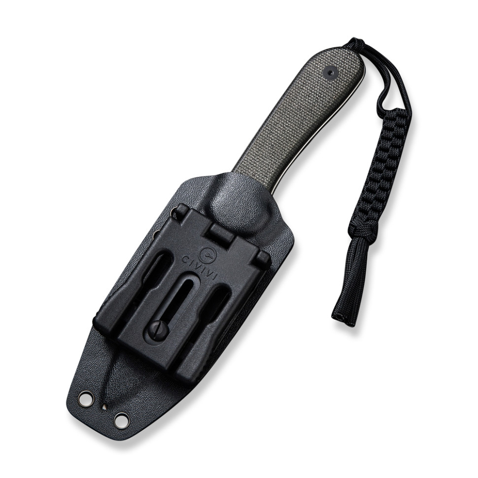 Ніж фіксований тактичний Civivi Elementum, (10.1 см) D2 / Micarta чорний