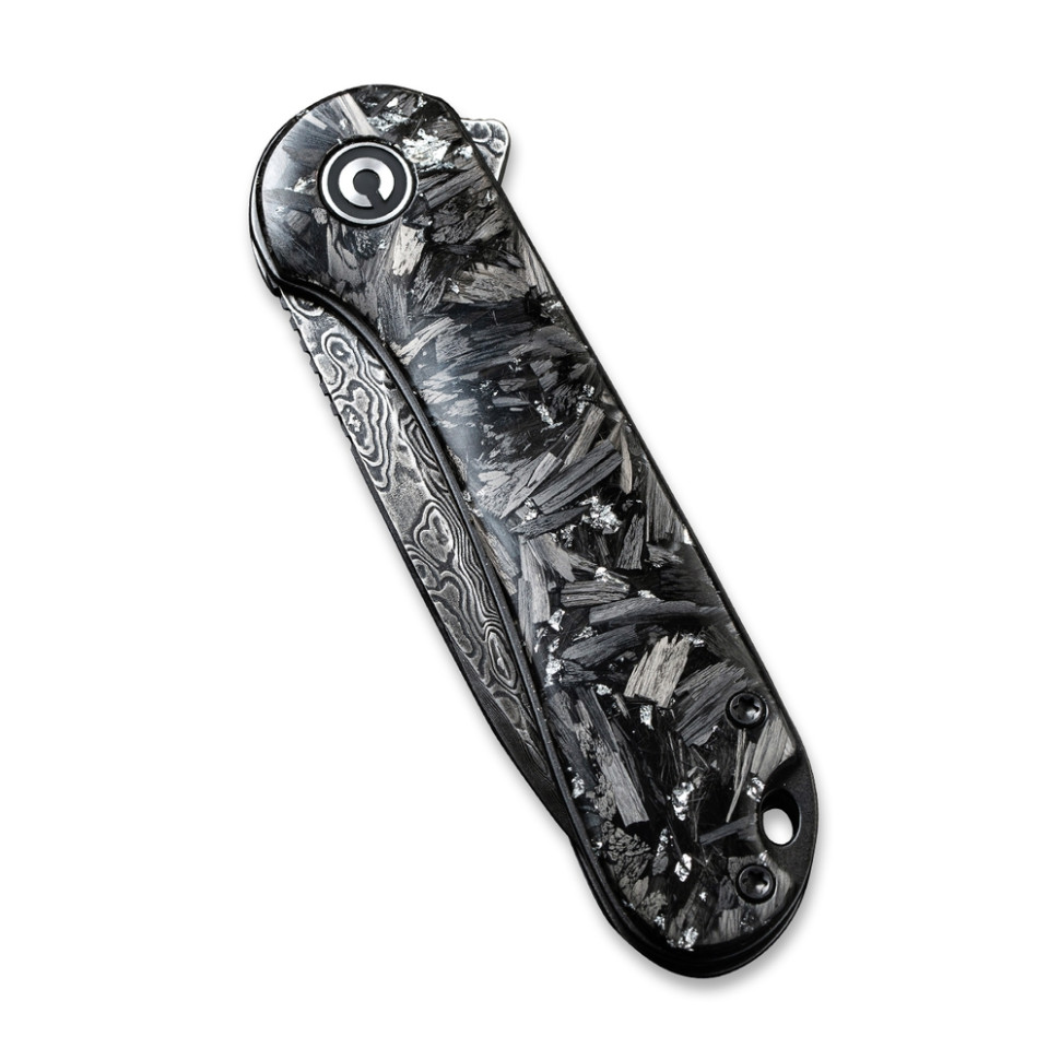 Ніж складаний кишеньковий Civivi Elementum, (7.5 см) Damascus / Carbon Fiber