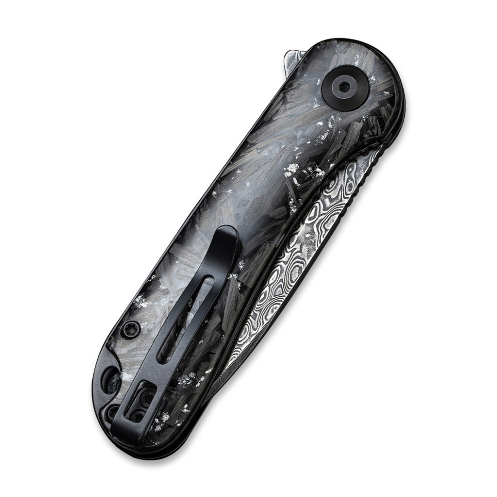 Ніж складаний кишеньковий Civivi Elementum, (7.5 см) Damascus / Carbon Fiber