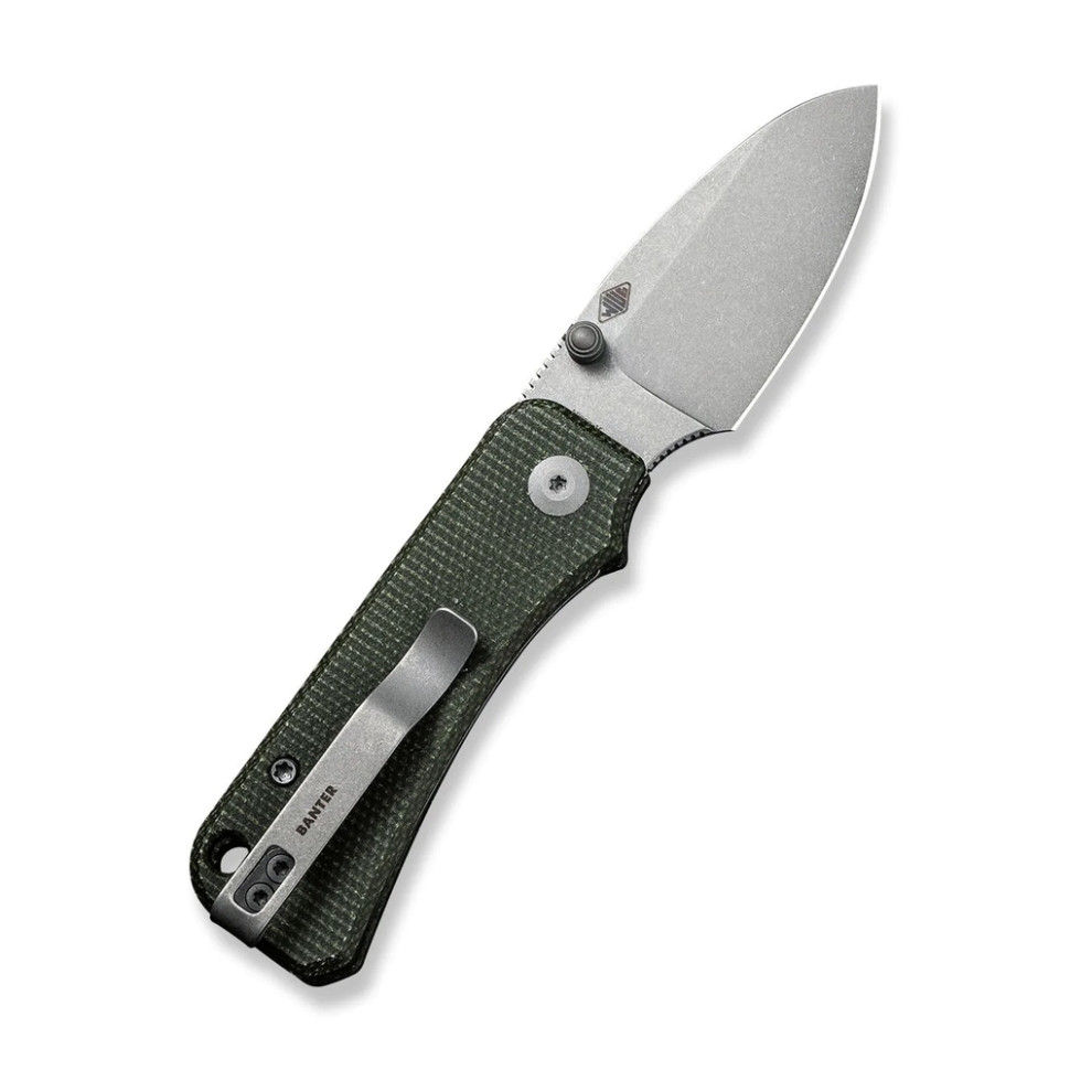 Ніж складаний кишеньковий Civivi Baby Banter, (5.9 см) Nitro-V / Micarta зелений
