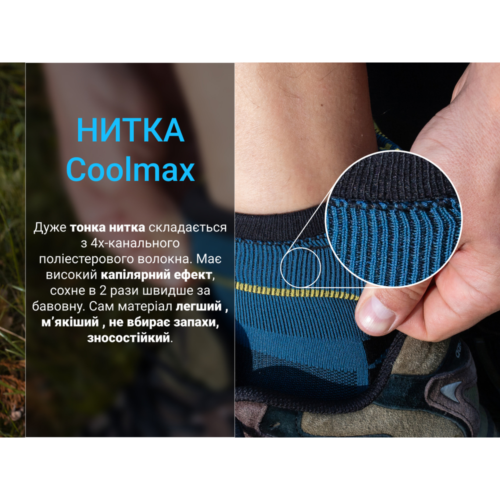 Шкарпетки водонепроникні Dexshell Running Lite 2.0 Socks, темно-блакитні, розмір L (43-46)