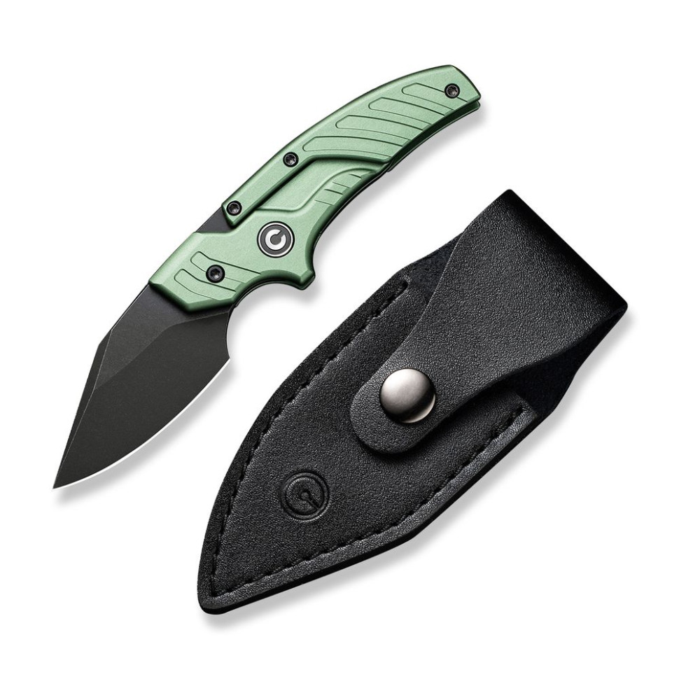 Ніж фіксований кишеньковий Civivi Typhoeus , (5.8 см) 14C28N / Aluminum зелений з чохлом