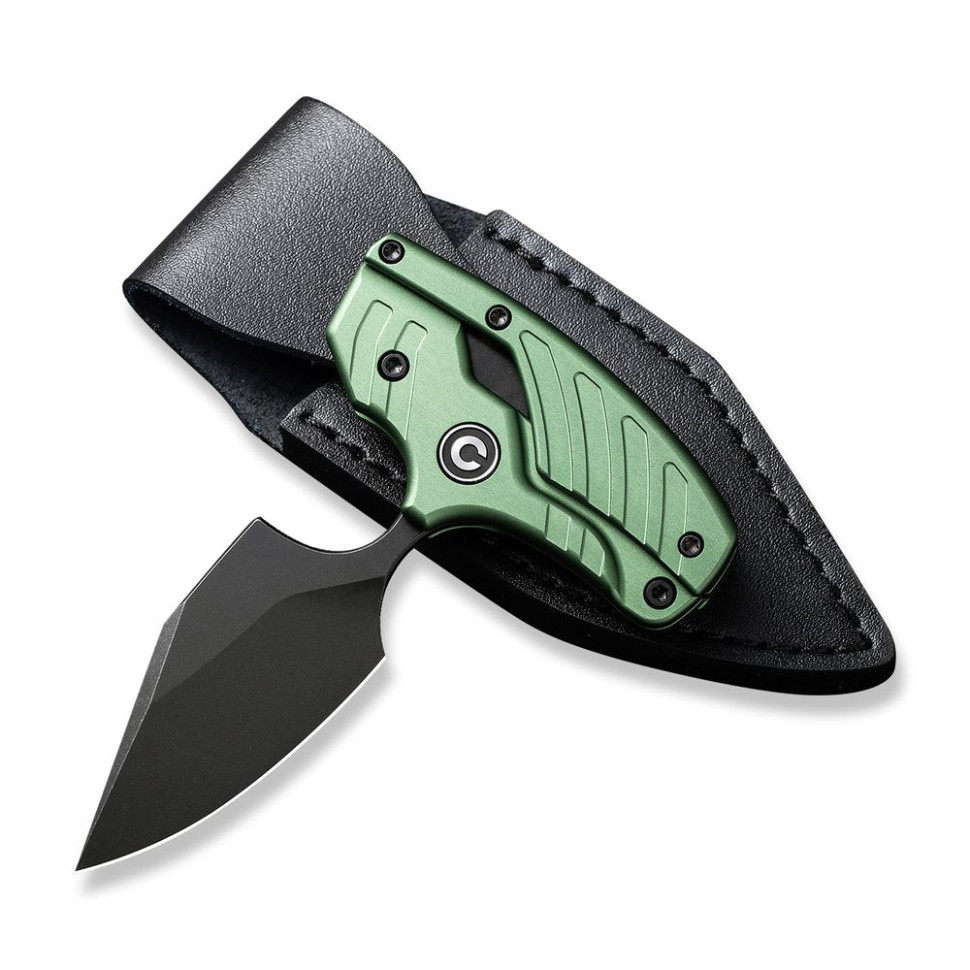 Ніж фіксований кишеньковий Civivi Typhoeus , (5.8 см) 14C28N / Aluminum зелений з чохлом