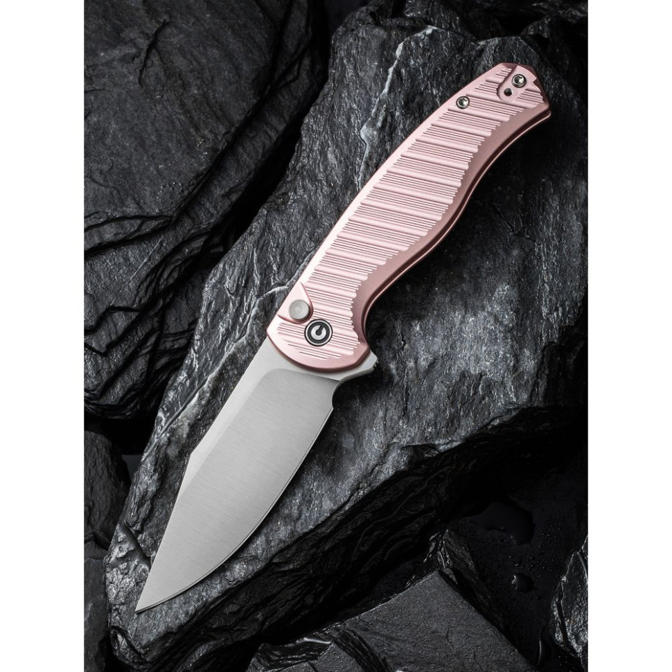 Ніж складаний туристичний Civivi Stormhowl, (8.4 см) Nitro-V / Aluminum рожевий