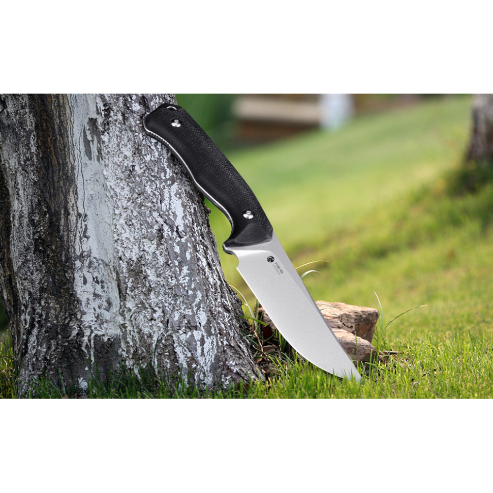 Ніж фіксований мисливський Ruike F186-MB, (11.8 см) D2 / Micarta чорний