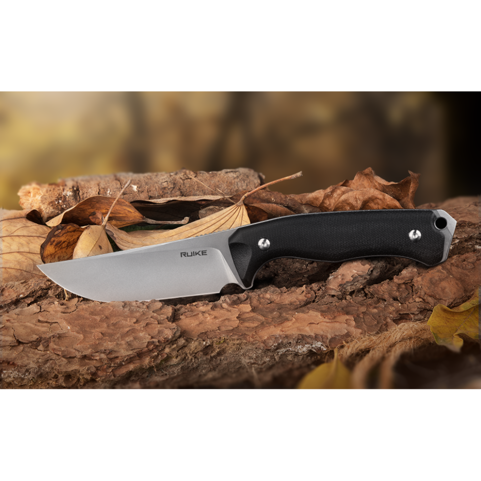 Ніж фіксований мисливський Ruike F186-MB, (11.8 см) D2 / Micarta чорний
