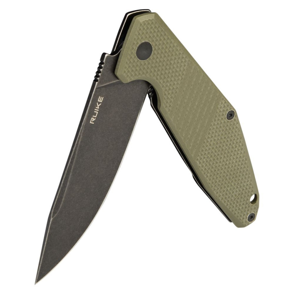 Ніж складаний туристичний Ruike D191-G, (9.2 см) 8Cr13Mov / G10 + steel 420 зелений