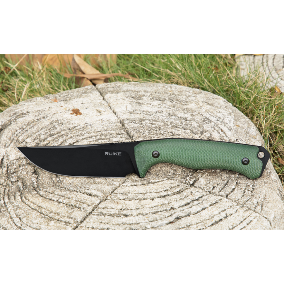 Ніж фіксований мисливський Ruike F186-MG, (11.8 см) D2 / Micarta зелений