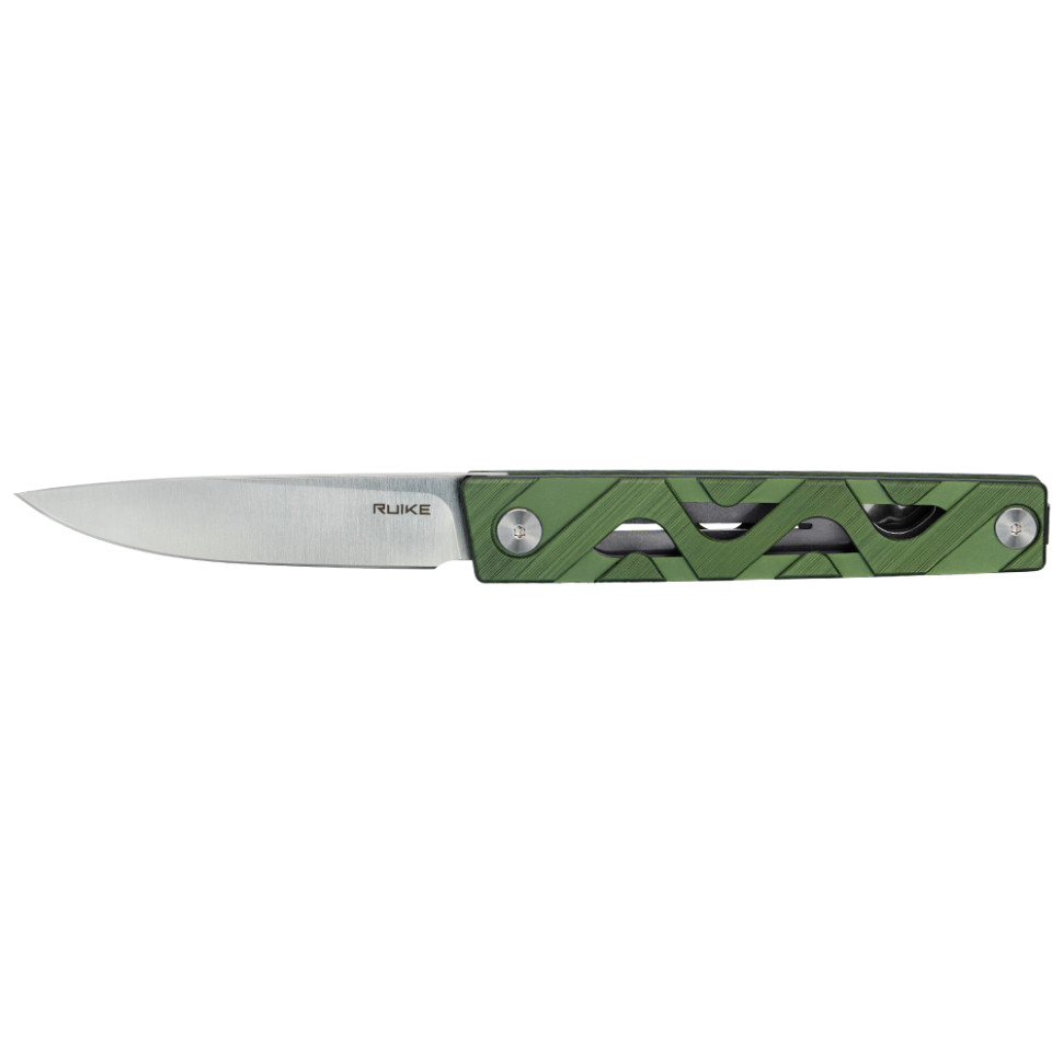 Ніж складаний туристичний Ruike P878-AG, (8.7 см) 14C28N / 6063Aluminum зелений