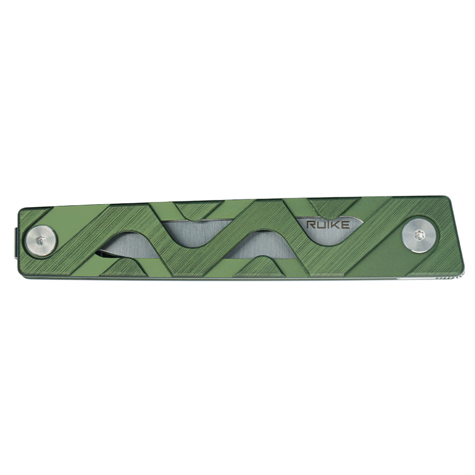 Ніж складаний туристичний Ruike P878-AG, (8.7 см) 14C28N / 6063Aluminum зелений