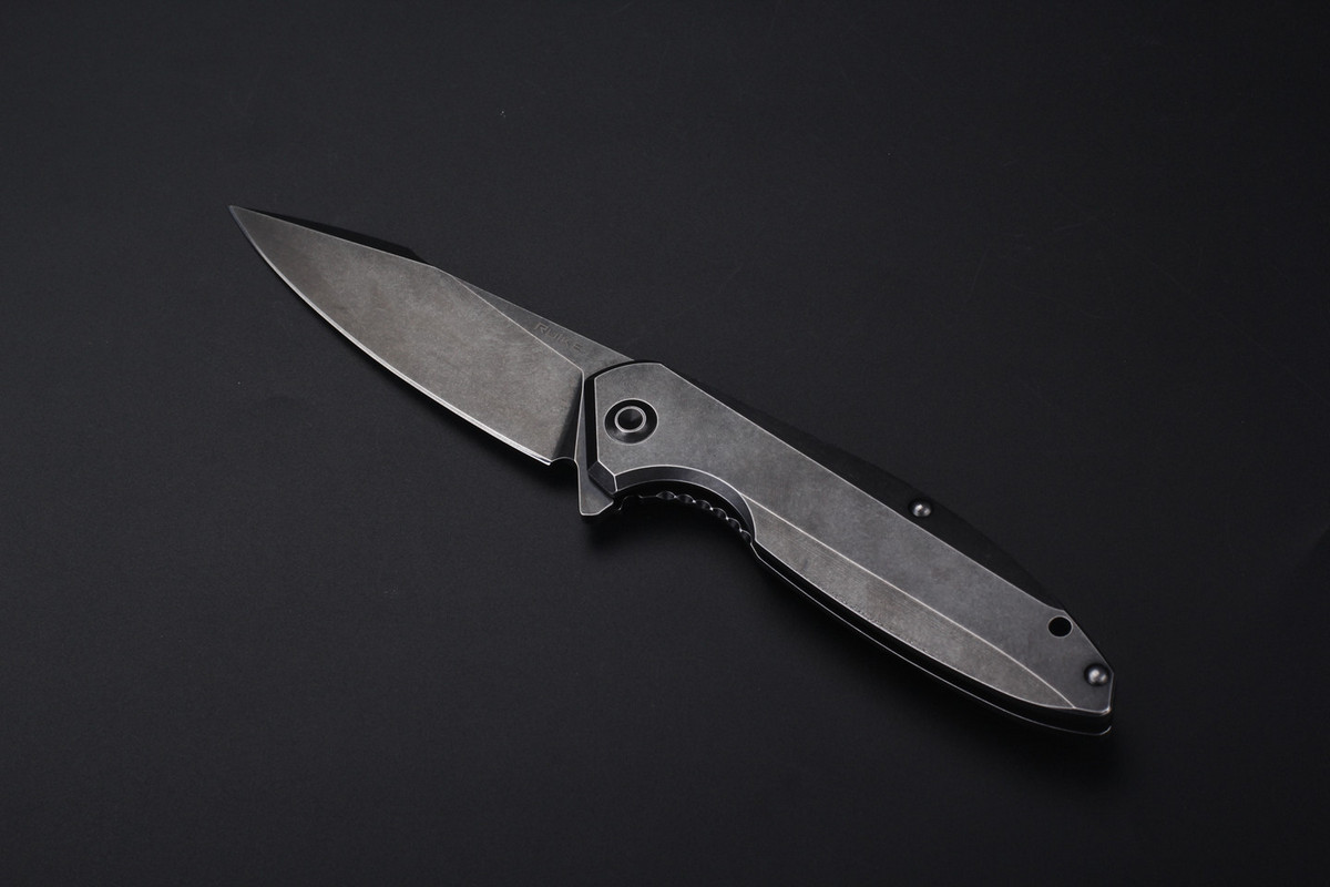 Ніж складаний туристичний Ruike P128-SB, (9.3 см) 14C28N / 3cr14n чорний