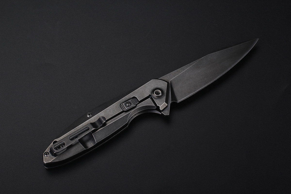 Ніж складаний туристичний Ruike P128-SB, (9.3 см) 14C28N / 3cr14n чорний