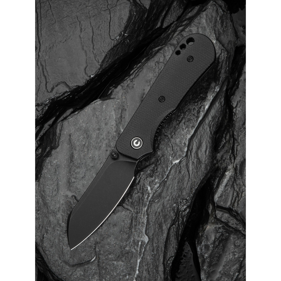 Ніж складаний кишеньковий Civivi Crabby, (6.9 см) 14C28N / Micarta чорний
