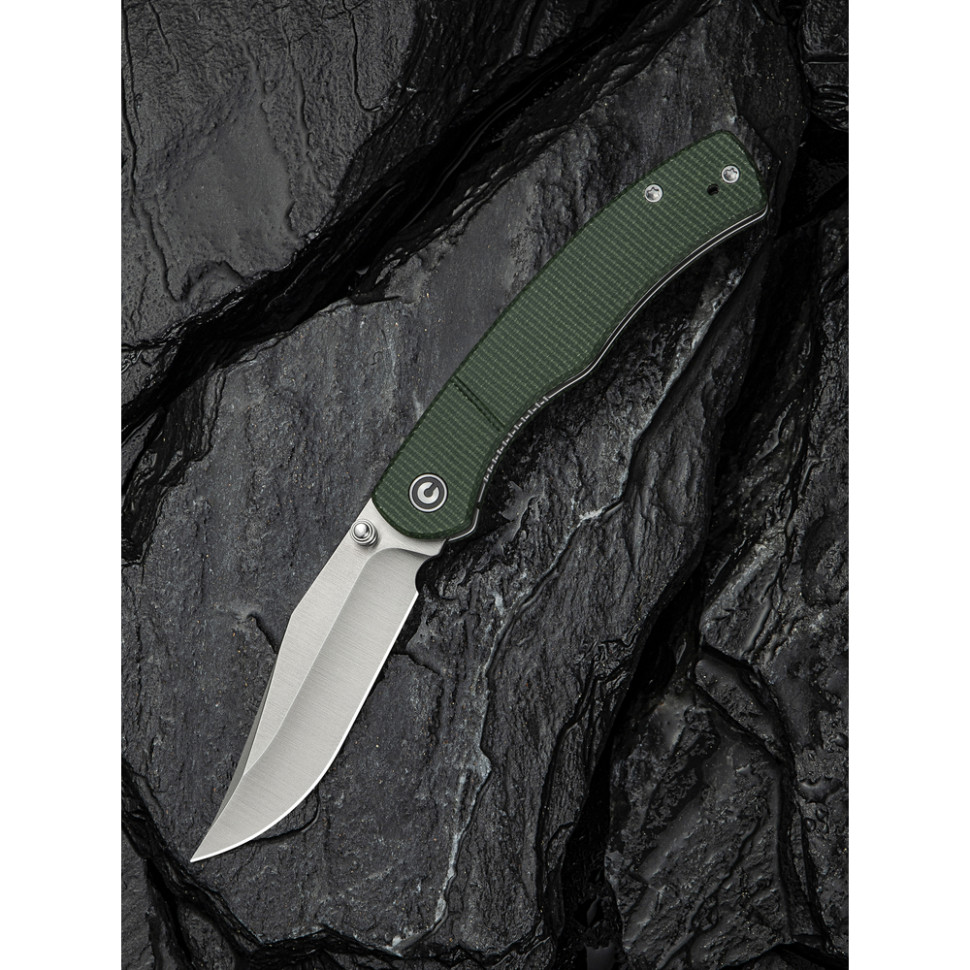 Ніж складаний кишеньковий Civivi Clingman, (7.6 см) Nitro-V / Micarta темно-зелений
