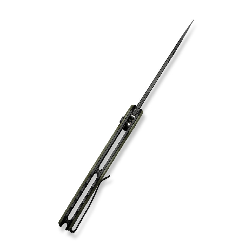 Ніж складаний туристичний Civivi Biophase, (8.9 см) Nitro-V / Aluminum & G10 чорно-зелений