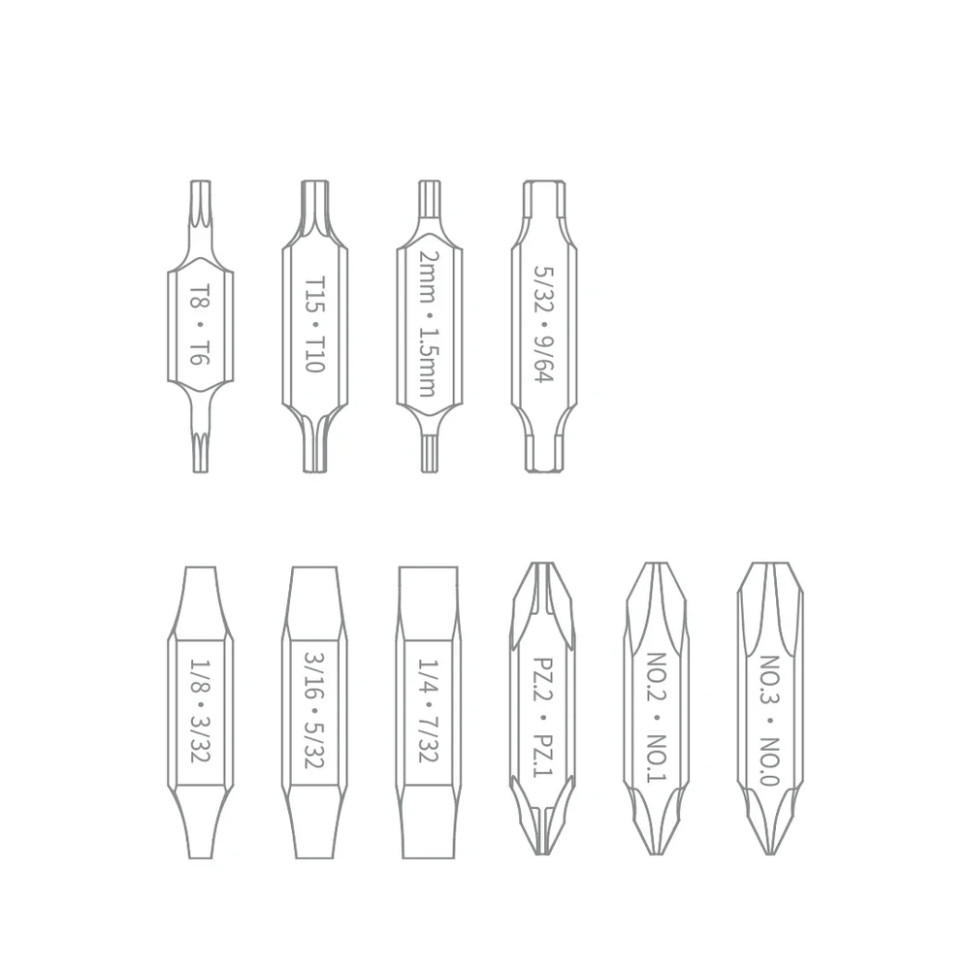 Набір біт для NexTool Flagship Captain та Pocket tool