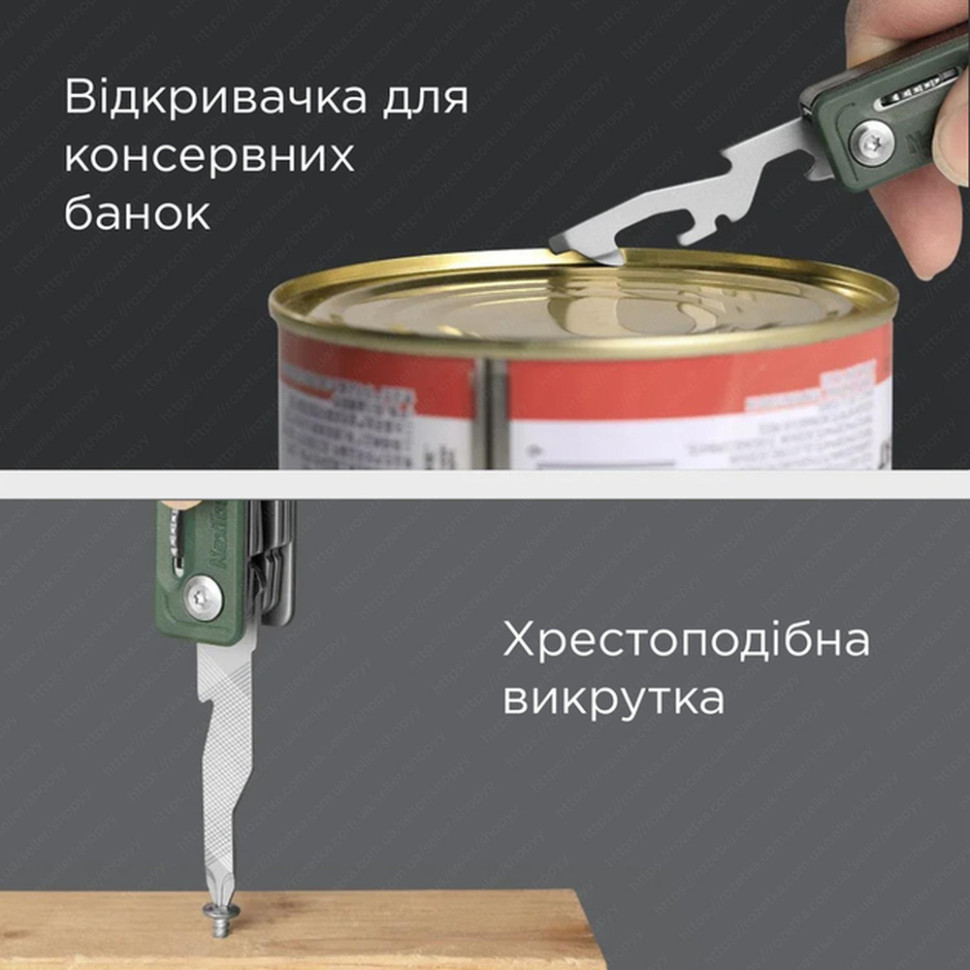 Мультитул NexTool Multi Functional Knife, зелений