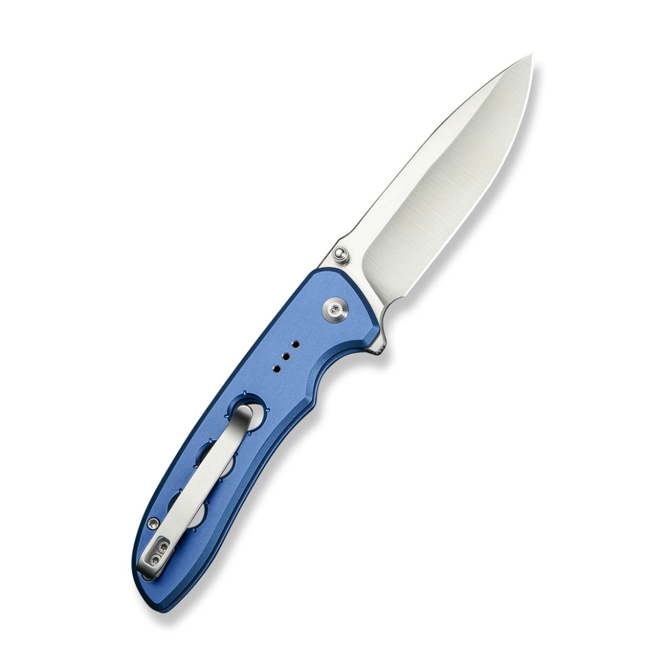 Ніж складаний туристичний Civivi Hyperpulse, (8.9 см) 14C28N / Aluminum синій