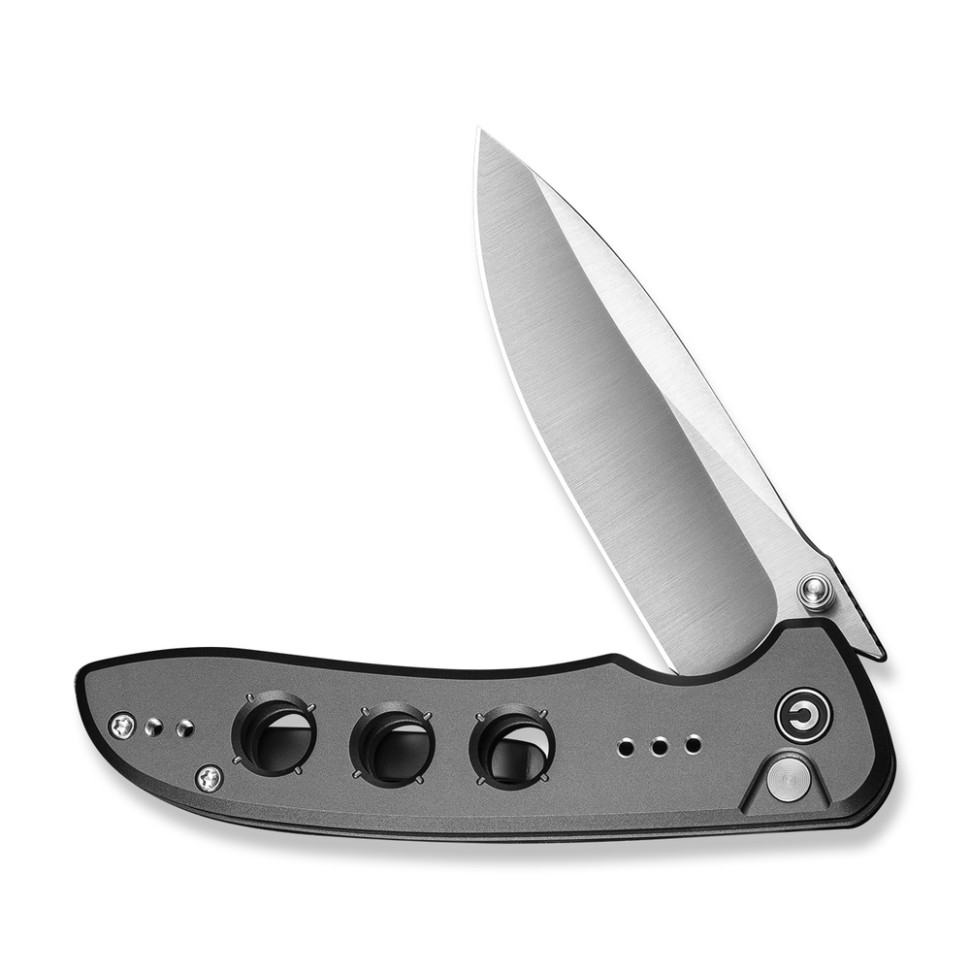 Ніж складаний туристичний Civivi Hyperpulse, (8.9 см) 14C28N / Aluminum сірий