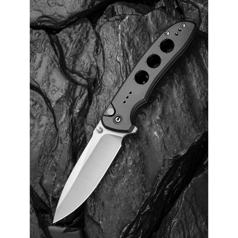Ніж складаний туристичний Civivi Hyperpulse, (8.9 см) 14C28N / Aluminum сірий